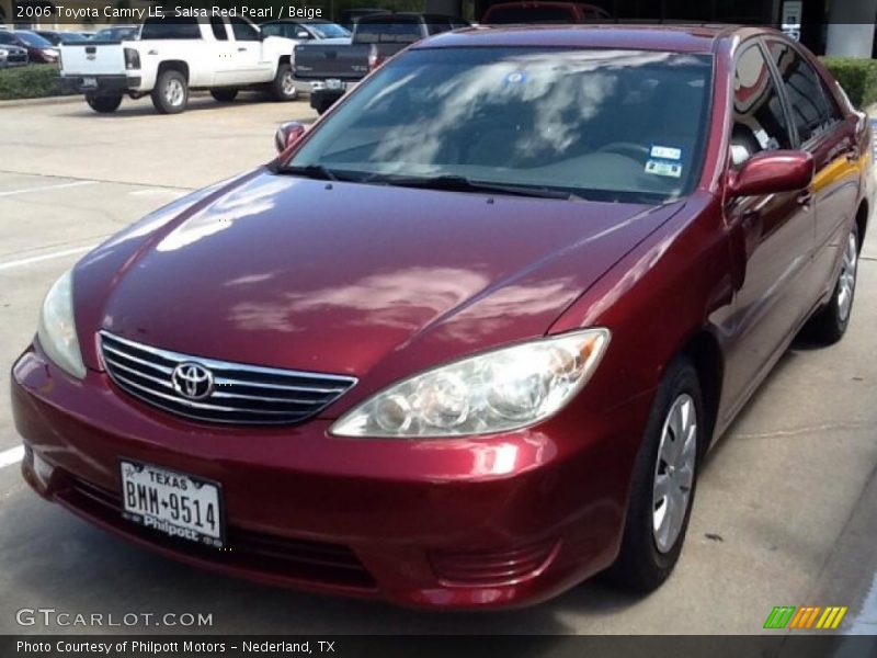 Salsa Red Pearl / Beige 2006 Toyota Camry LE