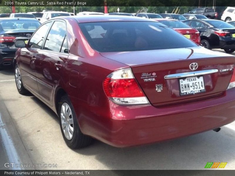 Salsa Red Pearl / Beige 2006 Toyota Camry LE