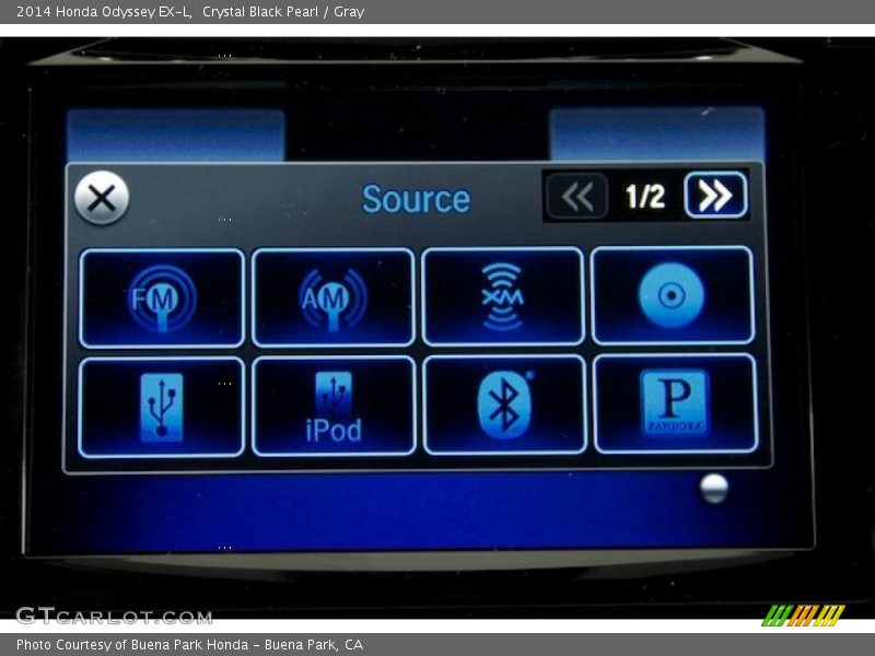 Crystal Black Pearl / Gray 2014 Honda Odyssey EX-L