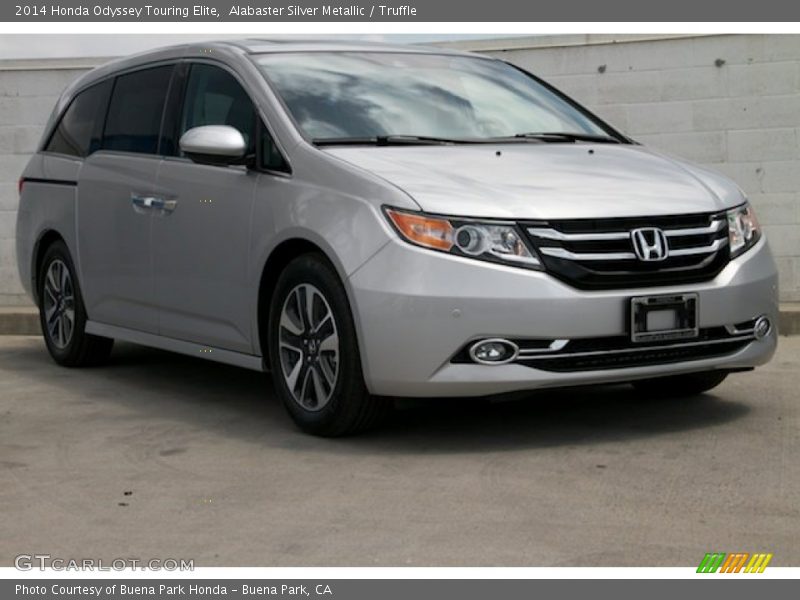 Alabaster Silver Metallic / Truffle 2014 Honda Odyssey Touring Elite