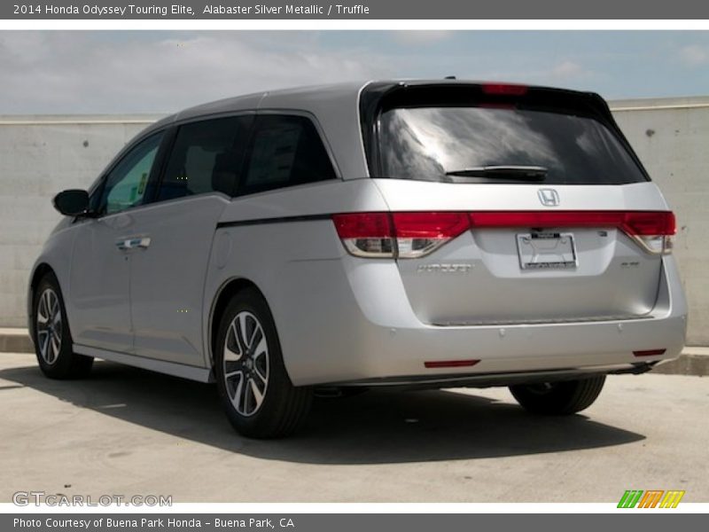 Alabaster Silver Metallic / Truffle 2014 Honda Odyssey Touring Elite