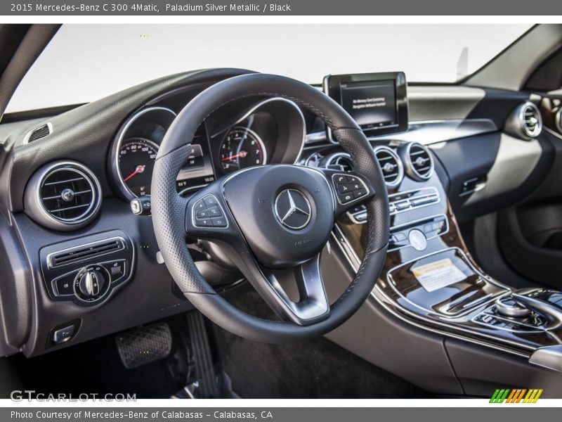 Paladium Silver Metallic / Black 2015 Mercedes-Benz C 300 4Matic