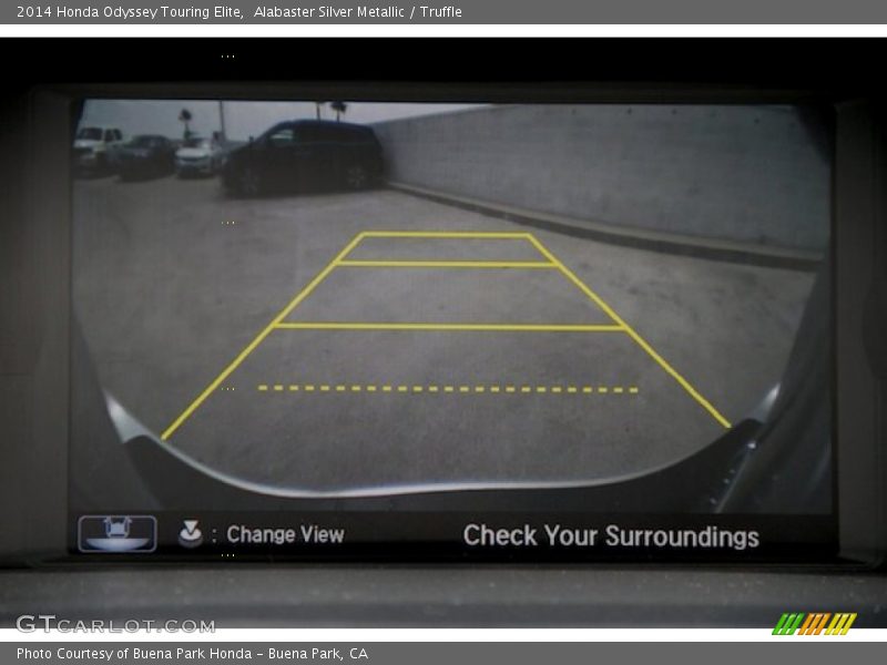 Alabaster Silver Metallic / Truffle 2014 Honda Odyssey Touring Elite