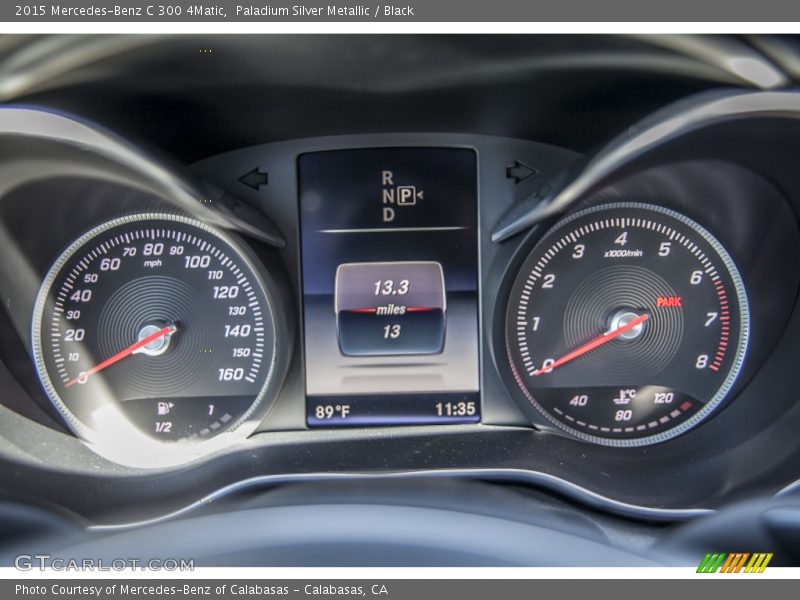 Paladium Silver Metallic / Black 2015 Mercedes-Benz C 300 4Matic