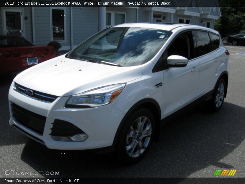 White Platinum Metallic Tri-Coat / Charcoal Black 2013 Ford Escape SEL 1.6L EcoBoost 4WD