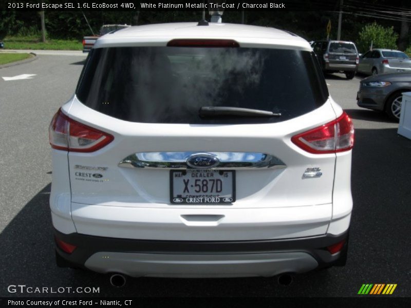 White Platinum Metallic Tri-Coat / Charcoal Black 2013 Ford Escape SEL 1.6L EcoBoost 4WD