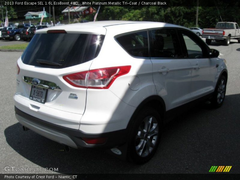 White Platinum Metallic Tri-Coat / Charcoal Black 2013 Ford Escape SEL 1.6L EcoBoost 4WD