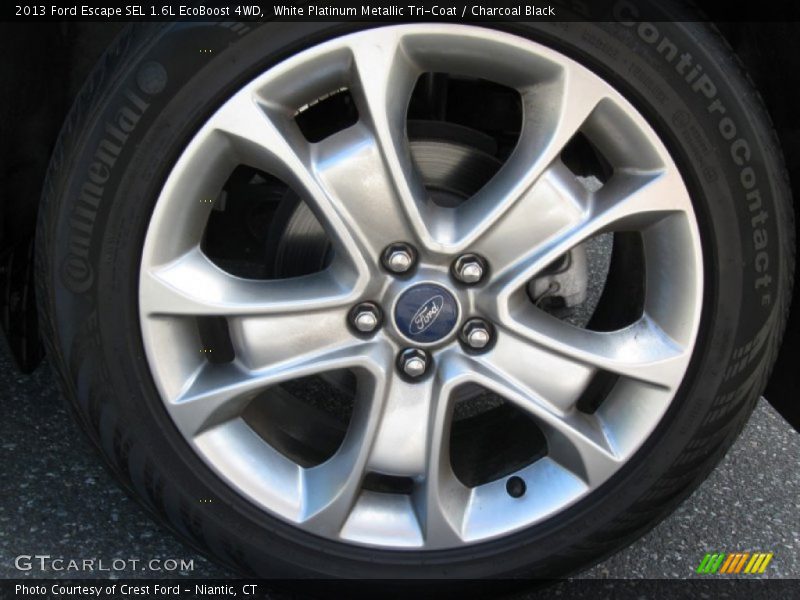 White Platinum Metallic Tri-Coat / Charcoal Black 2013 Ford Escape SEL 1.6L EcoBoost 4WD