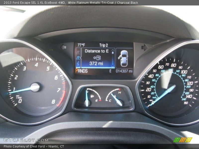 White Platinum Metallic Tri-Coat / Charcoal Black 2013 Ford Escape SEL 1.6L EcoBoost 4WD