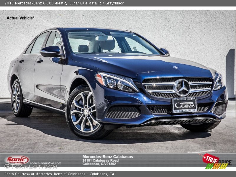 Lunar Blue Metallic / Grey/Black 2015 Mercedes-Benz C 300 4Matic