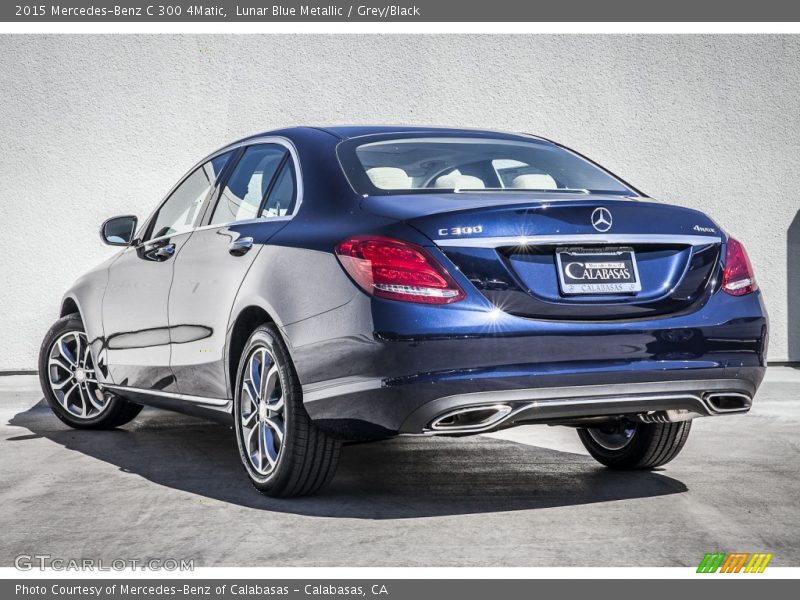 Lunar Blue Metallic / Grey/Black 2015 Mercedes-Benz C 300 4Matic