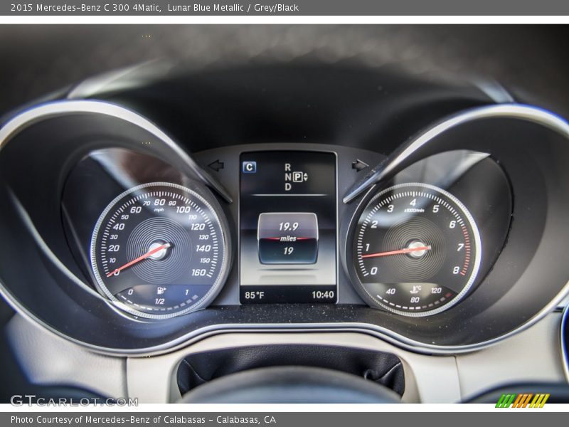 Lunar Blue Metallic / Grey/Black 2015 Mercedes-Benz C 300 4Matic