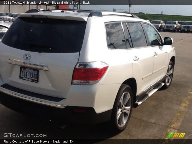 Blizzard White Pearl / Black 2012 Toyota Highlander Limited