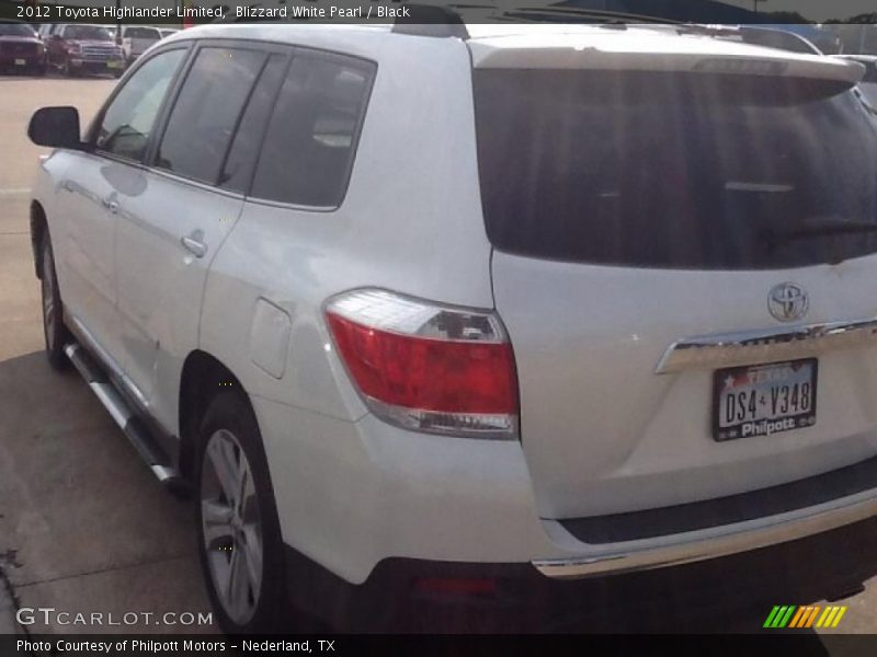 Blizzard White Pearl / Black 2012 Toyota Highlander Limited