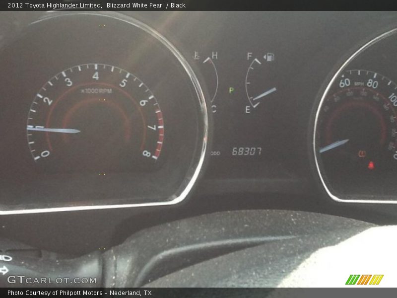 Blizzard White Pearl / Black 2012 Toyota Highlander Limited