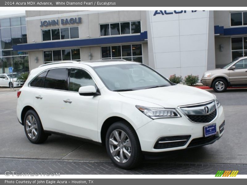 White Diamond Pearl / Eucalyptus 2014 Acura MDX Advance