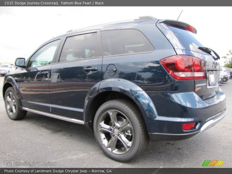 Fathom Blue Pearl / Black 2015 Dodge Journey Crossroad