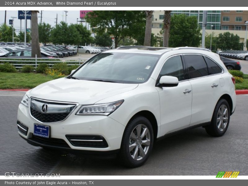 White Diamond Pearl / Eucalyptus 2014 Acura MDX Advance