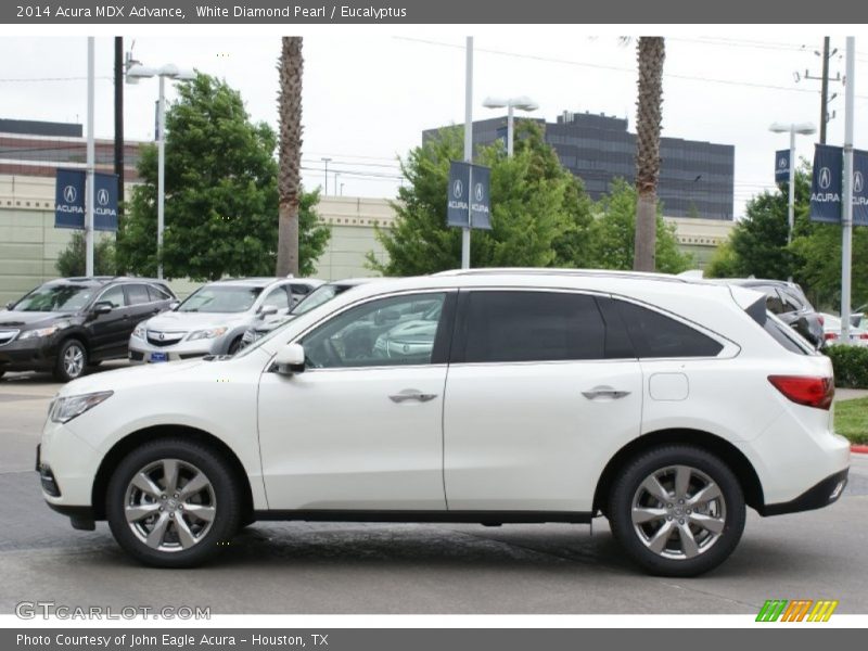 White Diamond Pearl / Eucalyptus 2014 Acura MDX Advance