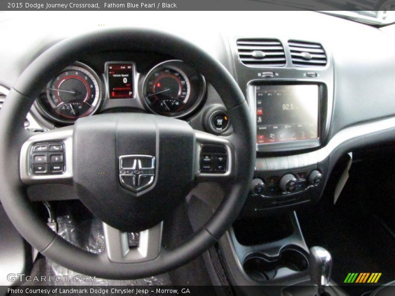 Fathom Blue Pearl / Black 2015 Dodge Journey Crossroad