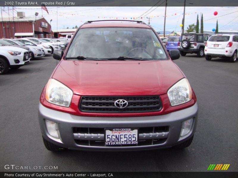 Impulse Red / Gray 2002 Toyota RAV4