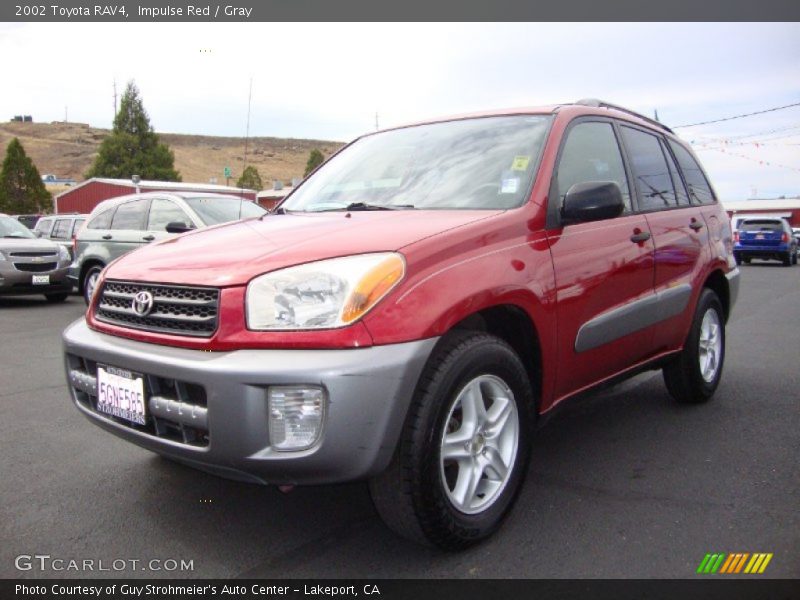 Impulse Red / Gray 2002 Toyota RAV4