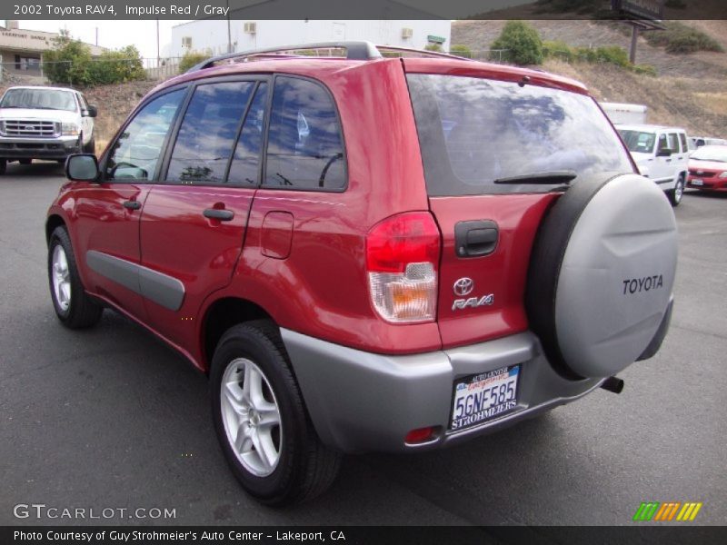 Impulse Red / Gray 2002 Toyota RAV4