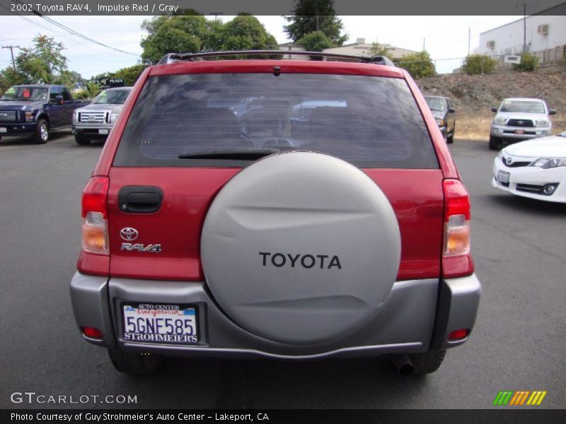 Impulse Red / Gray 2002 Toyota RAV4
