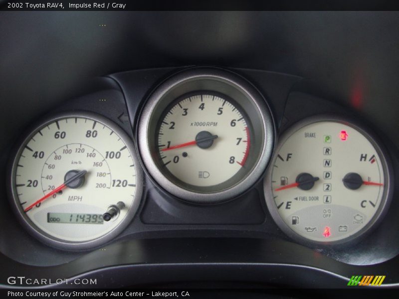 Impulse Red / Gray 2002 Toyota RAV4