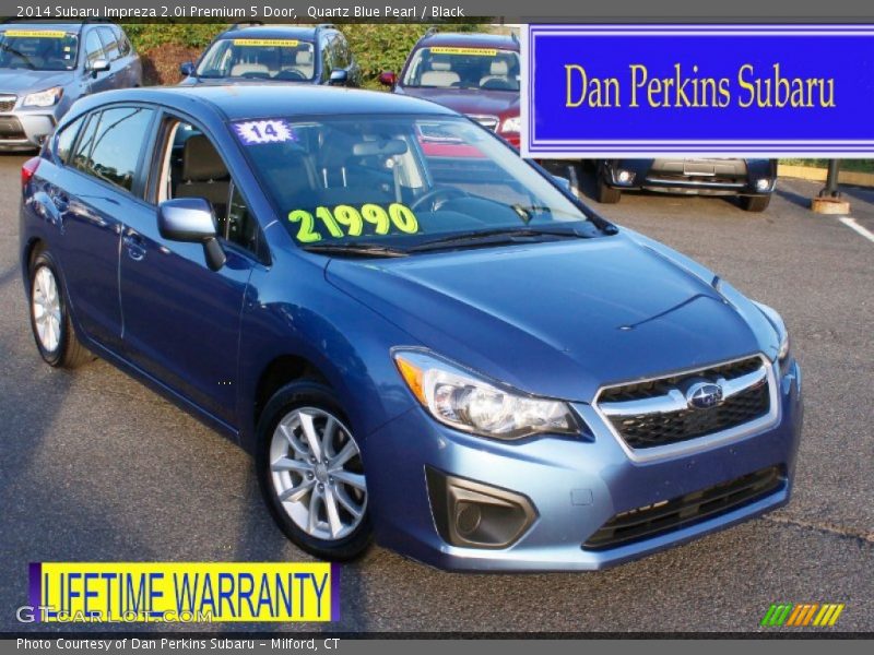 Quartz Blue Pearl / Black 2014 Subaru Impreza 2.0i Premium 5 Door