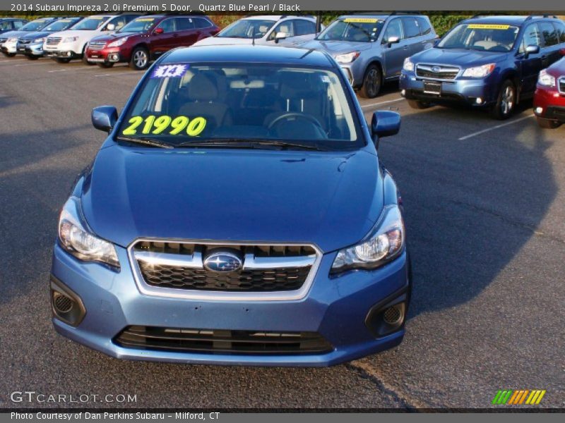 Quartz Blue Pearl / Black 2014 Subaru Impreza 2.0i Premium 5 Door