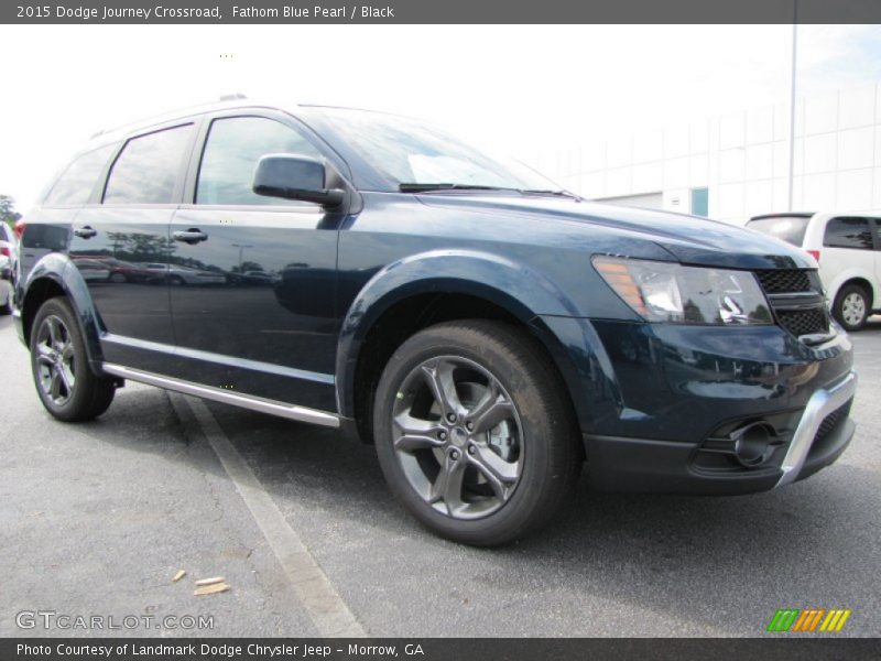 Fathom Blue Pearl / Black 2015 Dodge Journey Crossroad