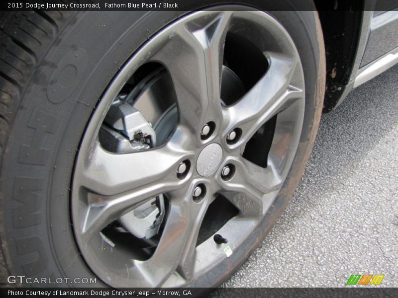 Fathom Blue Pearl / Black 2015 Dodge Journey Crossroad