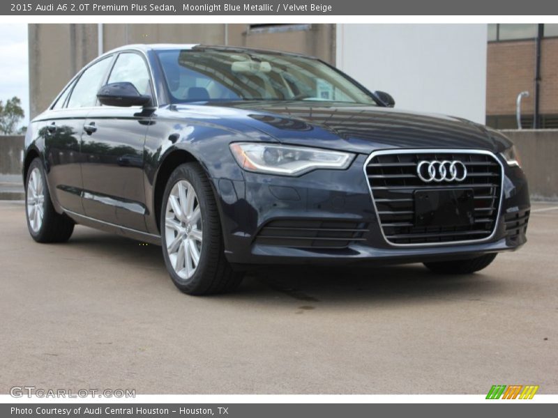 Moonlight Blue Metallic / Velvet Beige 2015 Audi A6 2.0T Premium Plus Sedan