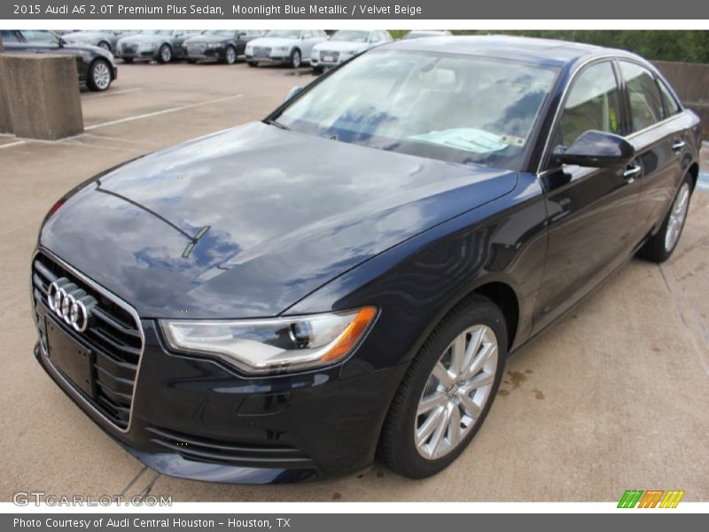 Moonlight Blue Metallic / Velvet Beige 2015 Audi A6 2.0T Premium Plus Sedan