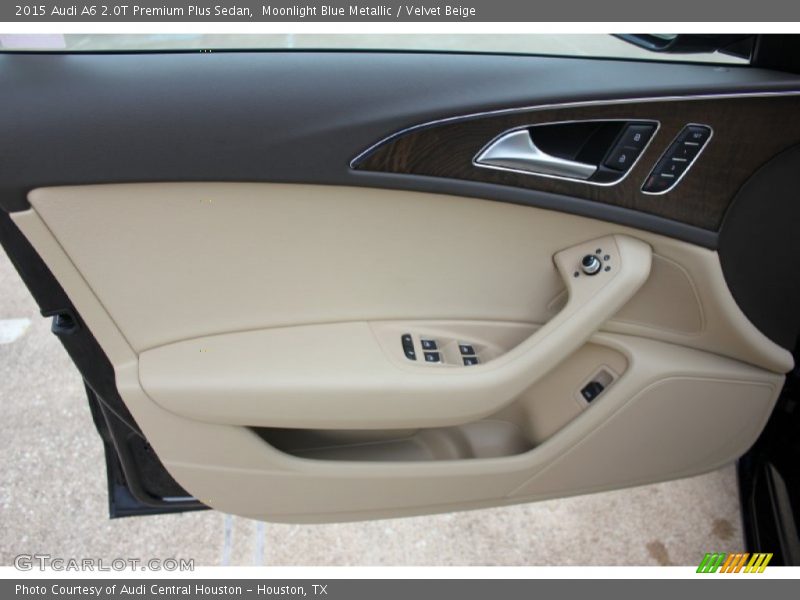 Moonlight Blue Metallic / Velvet Beige 2015 Audi A6 2.0T Premium Plus Sedan