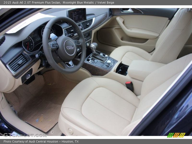 Moonlight Blue Metallic / Velvet Beige 2015 Audi A6 2.0T Premium Plus Sedan
