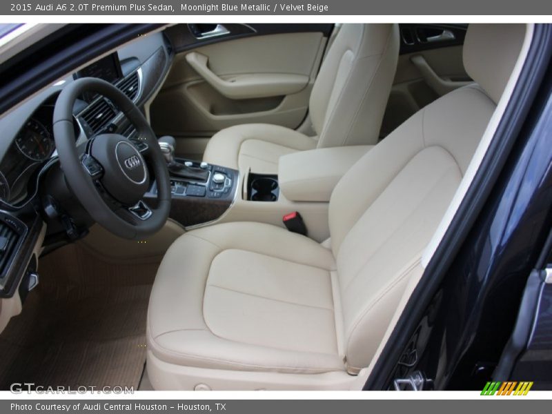 Moonlight Blue Metallic / Velvet Beige 2015 Audi A6 2.0T Premium Plus Sedan