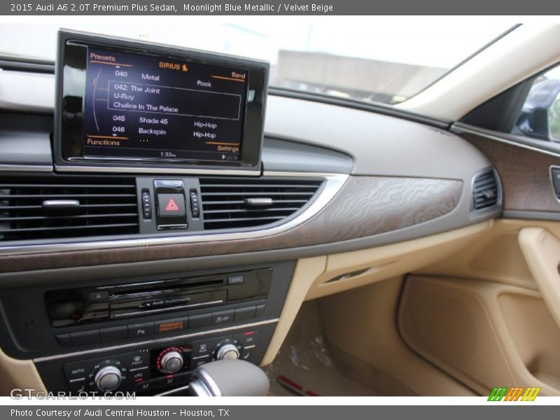 Moonlight Blue Metallic / Velvet Beige 2015 Audi A6 2.0T Premium Plus Sedan
