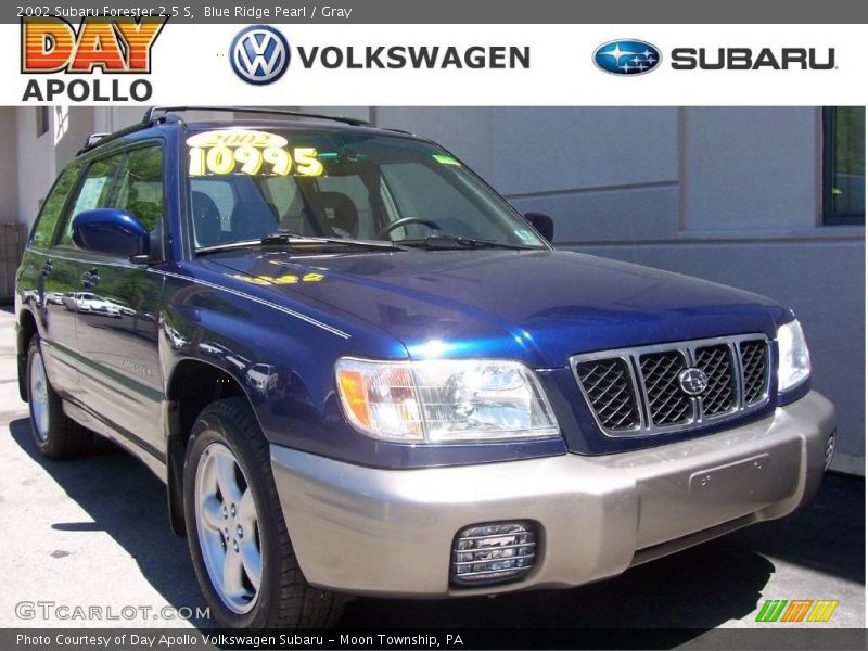 Blue Ridge Pearl / Gray 2002 Subaru Forester 2.5 S
