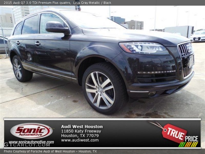 Lava Gray Metallic / Black 2015 Audi Q7 3.0 TDI Premium Plus quattro