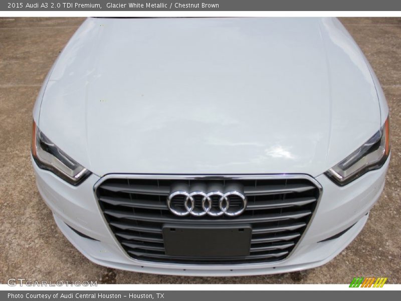Glacier White Metallic / Chestnut Brown 2015 Audi A3 2.0 TDI Premium