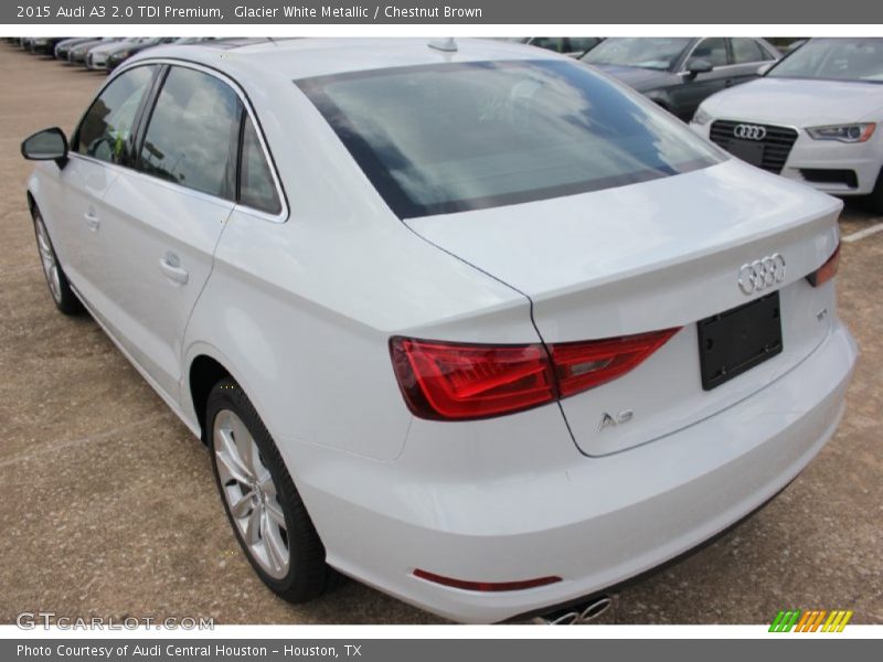 Glacier White Metallic / Chestnut Brown 2015 Audi A3 2.0 TDI Premium