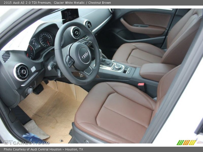 Glacier White Metallic / Chestnut Brown 2015 Audi A3 2.0 TDI Premium
