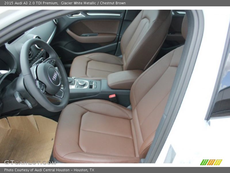Glacier White Metallic / Chestnut Brown 2015 Audi A3 2.0 TDI Premium