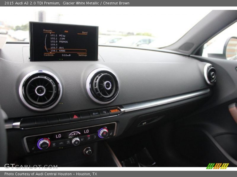 Glacier White Metallic / Chestnut Brown 2015 Audi A3 2.0 TDI Premium