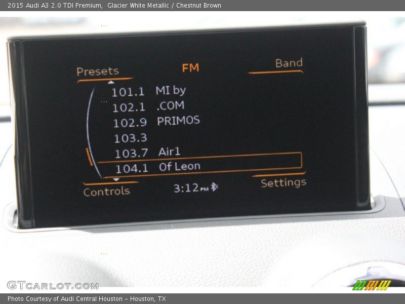 Glacier White Metallic / Chestnut Brown 2015 Audi A3 2.0 TDI Premium