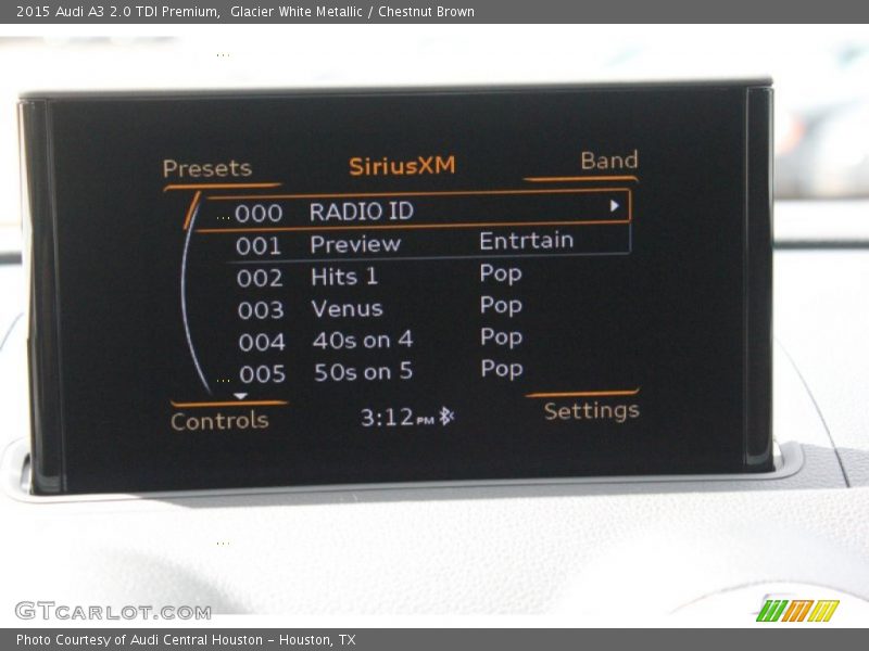 Glacier White Metallic / Chestnut Brown 2015 Audi A3 2.0 TDI Premium