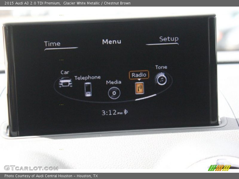 Glacier White Metallic / Chestnut Brown 2015 Audi A3 2.0 TDI Premium