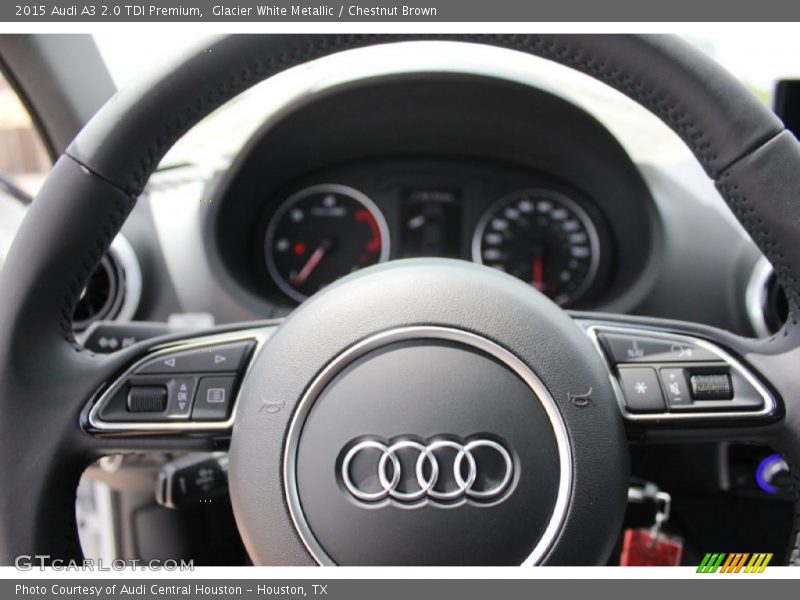 Glacier White Metallic / Chestnut Brown 2015 Audi A3 2.0 TDI Premium